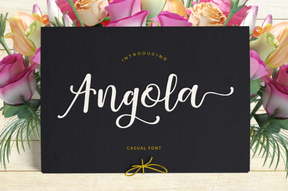 Angola Script Font for Handmade Crafts and Labels