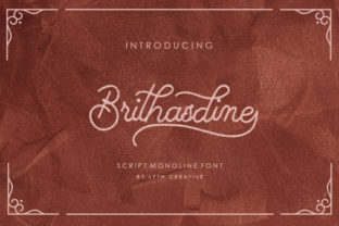 Brithasdine: A Script Handwritten Font for Elegant Brand Identity