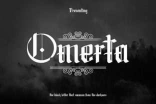 Omerta Typeface: Bold Blackletter for Modern Web Design