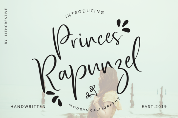 Princes Rapunzel Typeface for Romantic Brand Identity