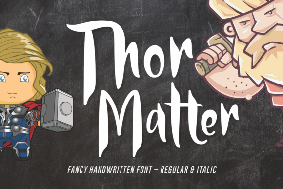 Thor Matter Handwritten Font for Boutique Branding and Crafts
