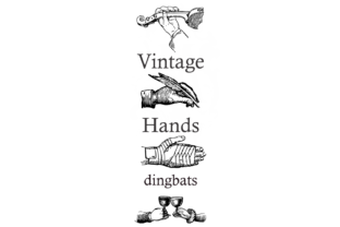 Vintage Hands Family: A Unique Dingbat Typeface for Handmade Branding