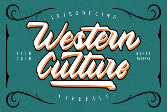 Western Culture Typeface: Bold Script Fonts for Handmade Branding